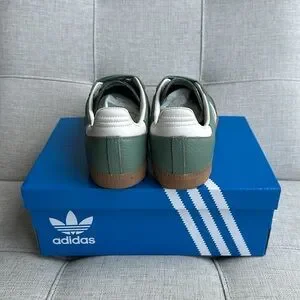 adidas | Shoes | Adidas Samba Og Shoes Silver Green Chalk White Gum |  Poshmark